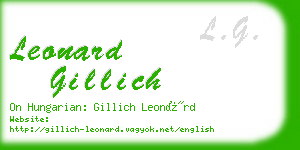 leonard gillich business card